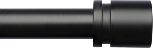 Byondeth Adjustable Curtain Rods - 16 to 200 Inches | 1 Inch Diameter with Black Aluminium Finials