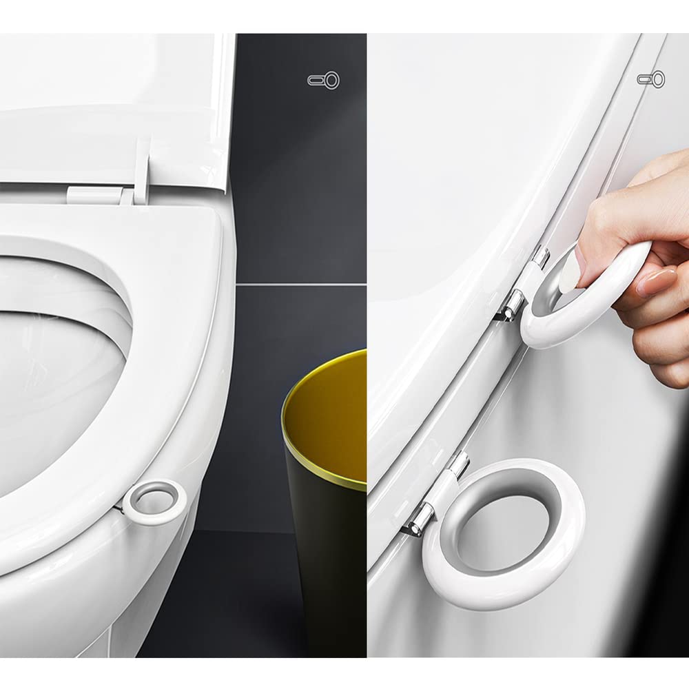 Wsaduop Toilet Lid Lifter, Toilet Seat Lifter Toilet Seat Handle Lifter Toilet Cover Lifter,Avoid Touching Toilet Cover Handle,2 PCS White.