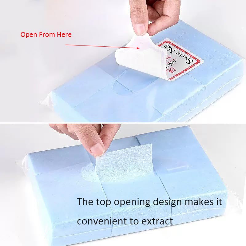DRHAHA 630Pcs Lint Free Nail Wipes - Absorbent Gel Polish Remover Pads