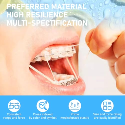 YYING Orthodontic Rubber Bands 3/16 Heavy 6.5 oz 100 Pcs Dental Elastics