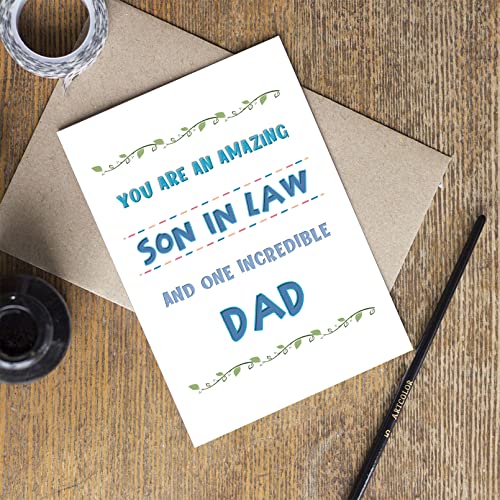 Spercy Inspirational Father's Day Greeting Card for Family
