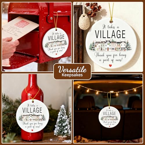 Thank You Gifts for Women Ceramic Ornament - Appreciation Gift for Teacher Nurse Coworker Boss