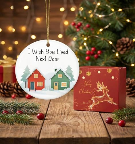 Ceramic Christmas Ornaments for Best Friends with Gift Box