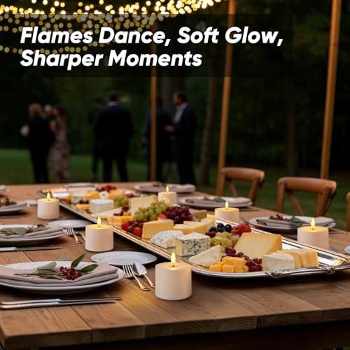 Raycare 3"x2.5" Outdoor Waterproof Flameless Candles with Remote and Timer