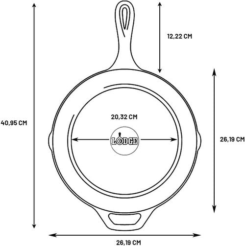 Lodge Seasoned Cast Iron Skillet - Non-Toxic, PFAS-Free Cookware - Naturally Non-Stick, 10.25 Inches