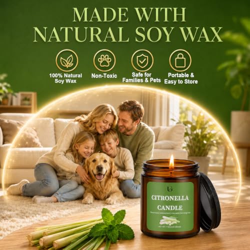 Citronella Candles Outdoor 7oz 1 Pack for Patio & Camping