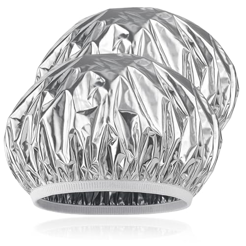 Brvlsoc Reusable Aluminum Foil Heat Cap for Deep Conditioning & Hair Coloring