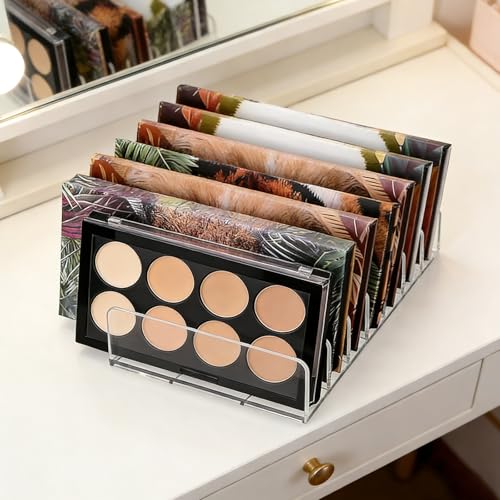 7-Slot Acrylic Eyeshadow Palette Organizer - 2 Pack