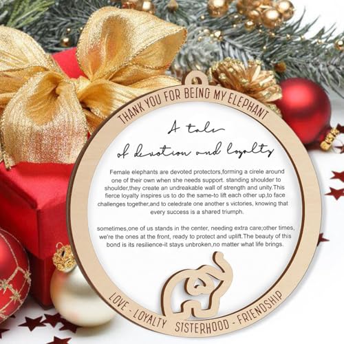 Elephant Ornament for Sisterhood & Friendship - Meaningful Gift