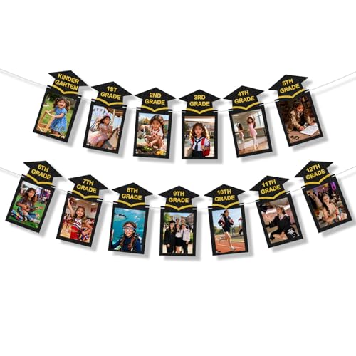 Graduation Photo Banner 2026 - Pre-Assembled Picture Garland for Party Decor
