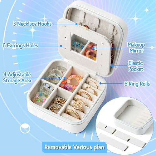 Zodiac Travel Jewelry Case for Women | Compact Organizer for Rings, Earrings & More