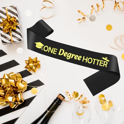 2025 Graduation Sash - Black Satin Congrats Grad Gift for Men & Women