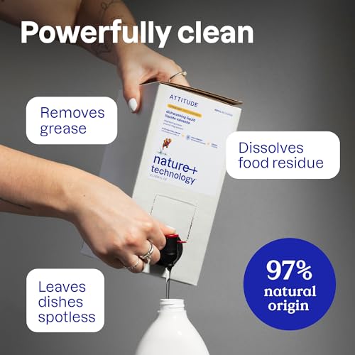 BIO SPECTRA ATTITUDE Citrus Zest Kitchen & Dish Soap Bundle - Vegan, Natural Degreaser, EWG Verified, Plant-Based, 2-Pack