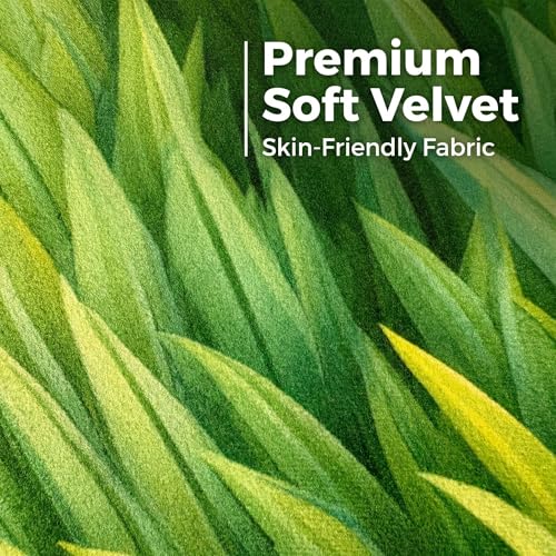 Green Grass Velvet Pillow Cover 18x18 - Soft Botanical Decor