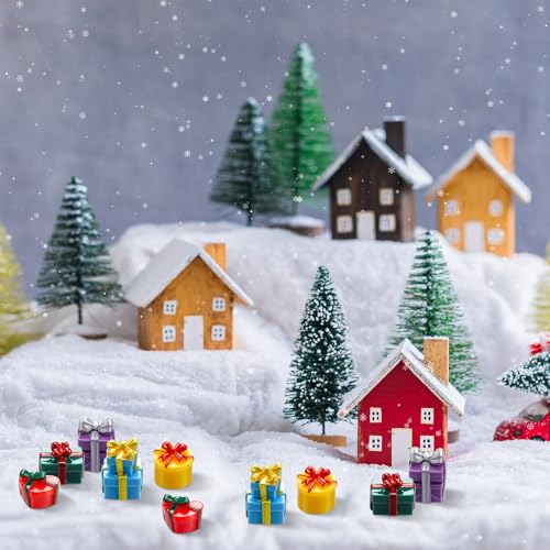 Bucherry 50 Pcs Miniature Christmas Gift Boxes - Cute Decor