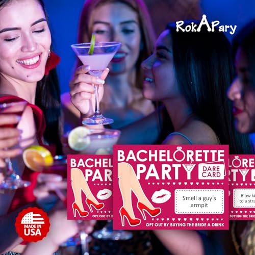 Bachelorette Dare Cards Game - Hot Pink Scratch-Off Challenges for Bridal Shower & Girls Night