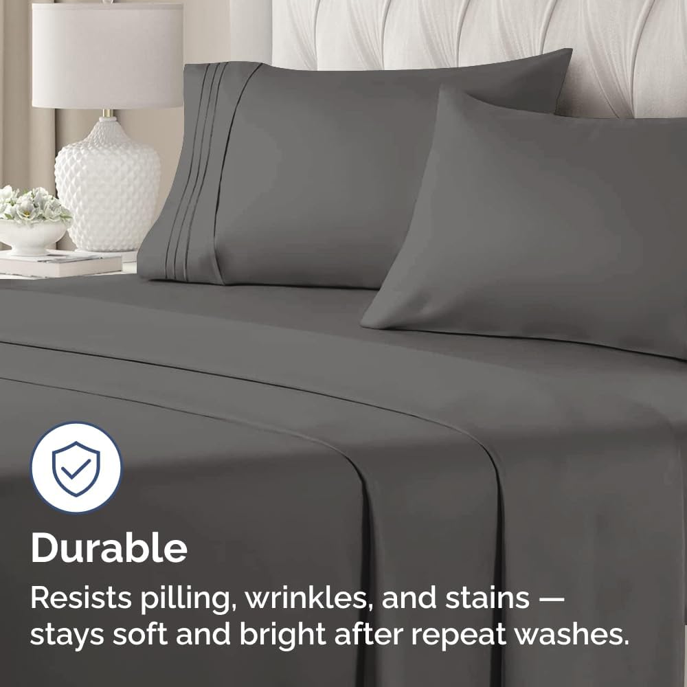 Queen Pillow Cases by [Brand Name] - Ultra Soft Hotel Quality Covers | Wrinkle-Free, Stain Resistant - 2 Piece Set in Charcoal