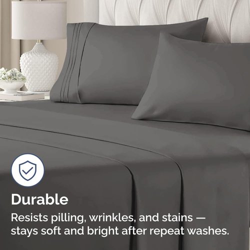 King Pillow Cases by [Brand Name] - Ultra Soft Hotel Quality Covers | Wrinkle-Free & Fade Resistant - 2 Piece Set in Charcoal