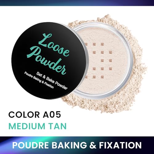 QIDSTERS Translucent Loose Setting Powder With Built-In Puff 0.21 oz