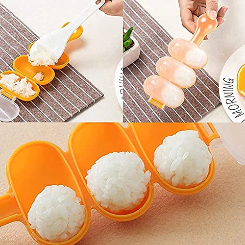 Holyzuel Kids Rice Ball Mold Set with Mini Sushi Plate & Shaker - DIY Sticky Rice Maker for Bento & Fun Cooking