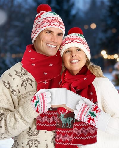 Christmas Gift Box for Women with Mug, Spoons, Hat, Gloves, Scarf & Socks
