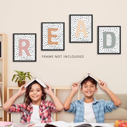 READ Alphabet Canvas Wall Art Set - 8x10 Classroom Decor Prints