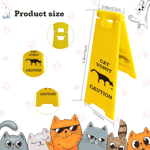 Cat Vomit Warning Sign - Humorous Gift for Cat Lovers