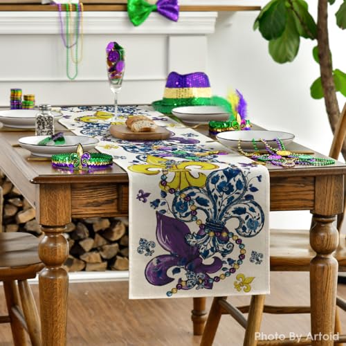 Carnival Bead Table Runner for Holiday & Party Decor 13x72 Inches