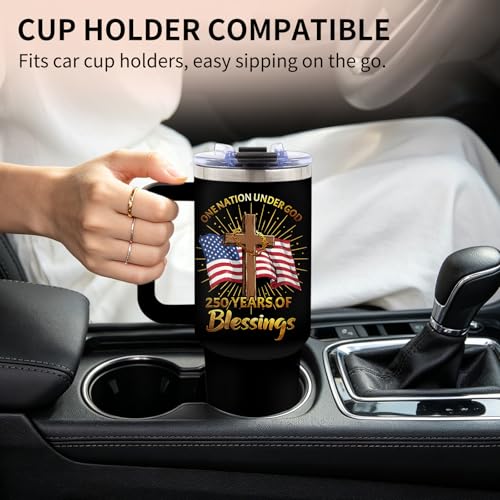 40oz Patriotic Stainless Steel Tumbler for 250th Anniversary USA Gift