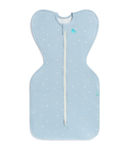 Love To Dream Swaddle Up Original - Ultra Breathable Cotton Wearable Blanket - 1.0 TOG, Small (8-13lbs), Twinkle Powder Blue