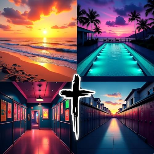 Black Herbal Cross Temporary Tattoos - 4 Pcs Vivid Fake Body Art for Arms