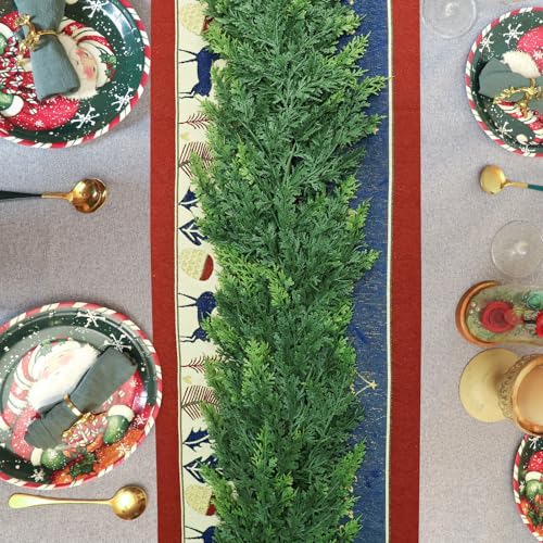 9ft Artificial Cedar Garland with Soft Thick Pine for Christmas Holiday Decor