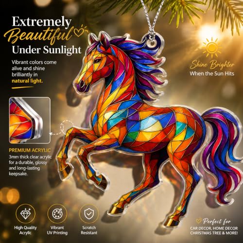 Acrylic Horse Suncatcher Ornament – Horsegifts1 for Horse Lovers