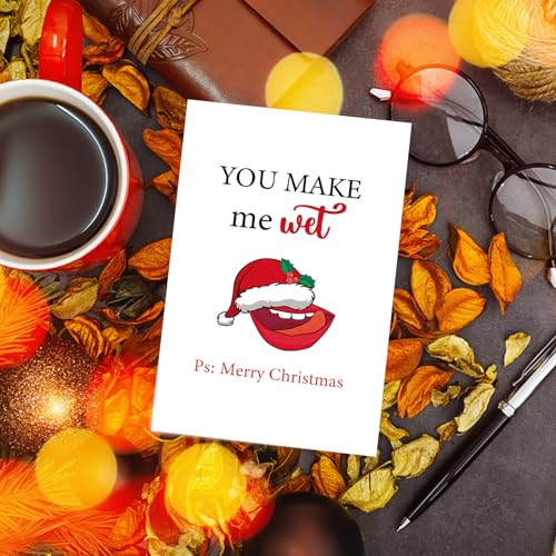Goroar Naughty Dirty Christmas Card for Husband, Funny Holiday Card