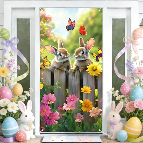 Easter Independence Day Door Banner 35.4 x 70.9 Inch | Seasonal Decor