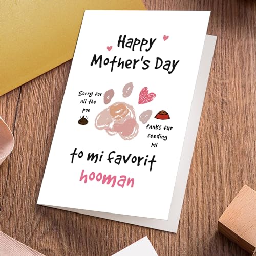 Funny Mother's Day Card for Dog Mom - Cute & Heartfelt