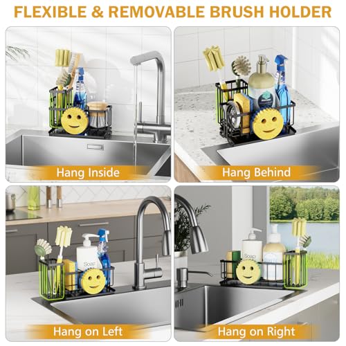 Epicano Countertop Sink Caddy: Rustproof Stainless Steel Sponge Holder