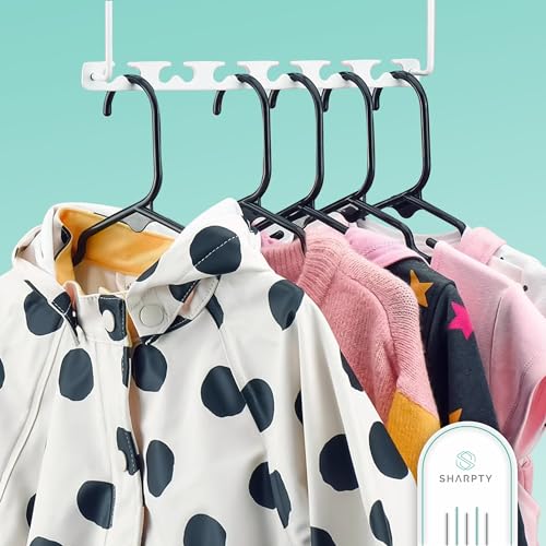 Sharpty Kids Plastic Hangers - 40 Pack Durable Children's Clothing Hangers