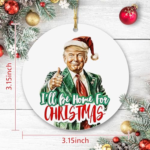 Trump 2024 Christmas Ornament - Patriotic Holiday Decoration