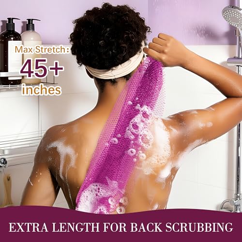 Acolidas African Net Sponge 2-Pack, 45 Inch Long Exfoliating Bath Net