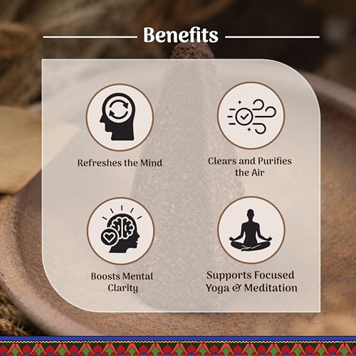 Eucalyptus Organic Incense Cones - Sacred Elements (Pack of 4) | Handcrafted, Low Smoke Aromatherapy for Relaxation
