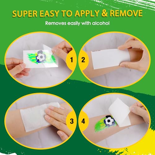 Glow in the Dark Soccer Face Tattoos 2026 World Cup Waterproof Stickers