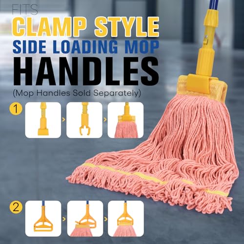 Matthew Cleaning 18 oz Commercial Cotton Blend Mop Head, 5-Inch Headband