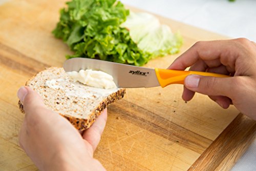 Zyliss Orange 4-Inch Sandwich Knife & Condiment Spreader - Butter & Cream Cheese Tool