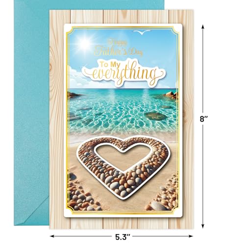 Happy Father's Day Card for Husband from Wife - Romantic Beach Design
