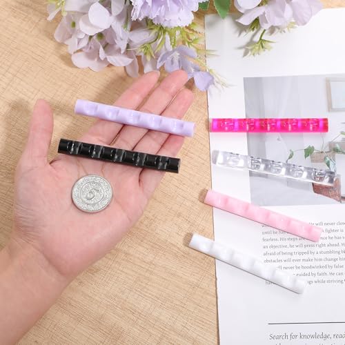 6 Pcs Acrylic Nail Art & Makeup Brush Holder Stand 5-Grid Organizer