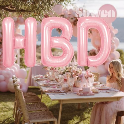 40 Inch Pink V Letter Balloon | Jumbo Foil Helium Party Decor
