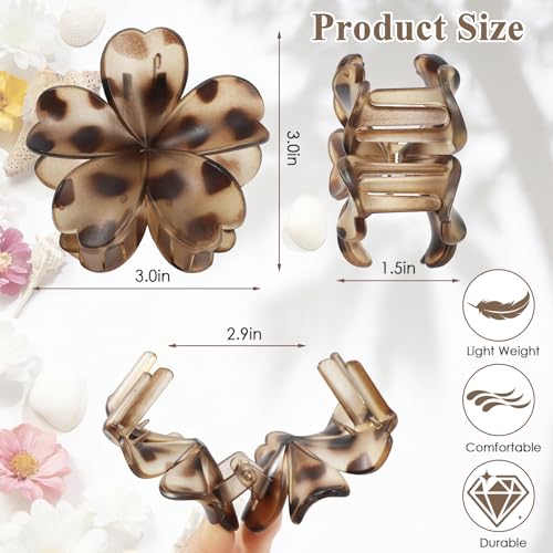 SMKSL 6 Pcs Flower Hair Claw Clips Hawaiian Floral Non-Slip Hair Accessories