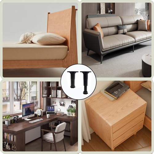 Adjustable Height Bed Support Legs Set - 5.3-8.8 Inch, 4 Pcs