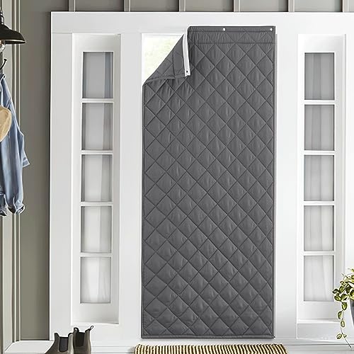 NICETOWN Grey Thermal Insulated Door Curtain, 36" x 82"